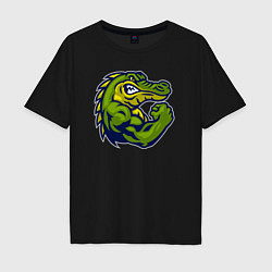 Мужская футболка оверсайз Сила крокодила