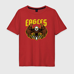 Футболка оверсайз мужская Eagles, цвет: красный