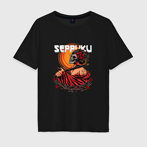 Мужская футболка оверсайз Seppuku / Черный – фото 1