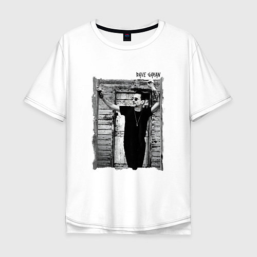 Мужская футболка оверсайз Depeche Mode - Dave Gahan by Anton Corbijn / Белый – фото 1