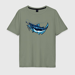 Мужская футболка оверсайз Лазурная рыбка