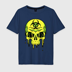 Мужская футболка оверсайз Biohazard skull