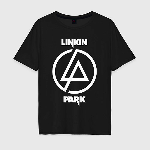 Мужская футболка оверсайз Linkin Park logo / Черный – фото 1