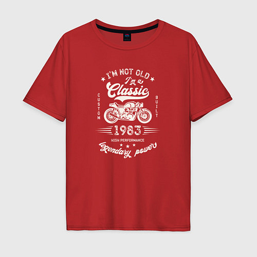 Мужская футболка оверсайз Классика 1983 / Красный – фото 1