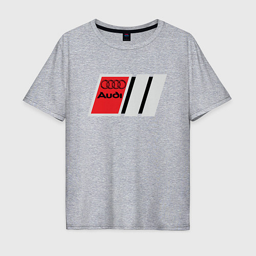 Мужская футболка оверсайз Audi logo / Меланж – фото 1