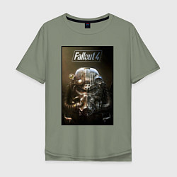 Мужская футболка оверсайз Fallout armour poster