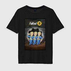 Мужская футболка оверсайз Fallaut - vault boys