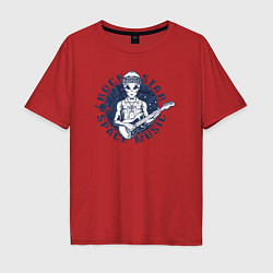 Мужская футболка оверсайз Rock star space music