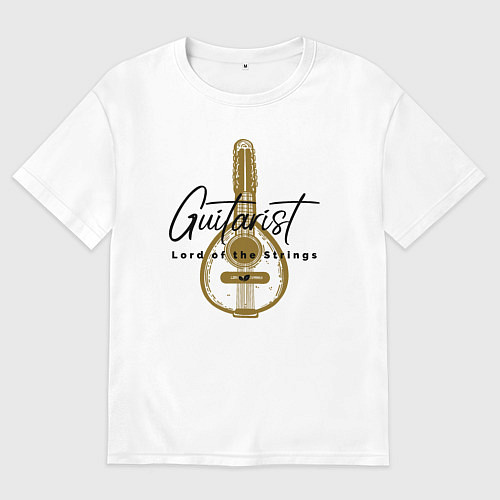 Мужская футболка оверсайз Повелитель струн / Белый – фото 1