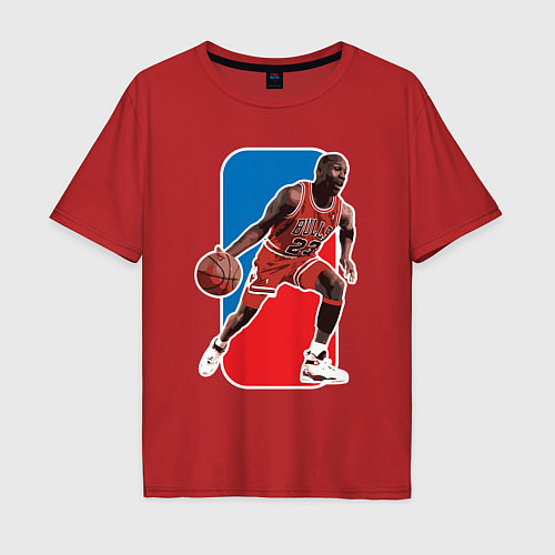 Мужская футболка оверсайз Jordan play / Красный – фото 1