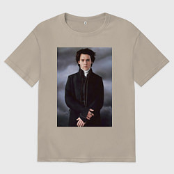 Футболка оверсайз мужская Икабот Крейн, цвет: миндальный