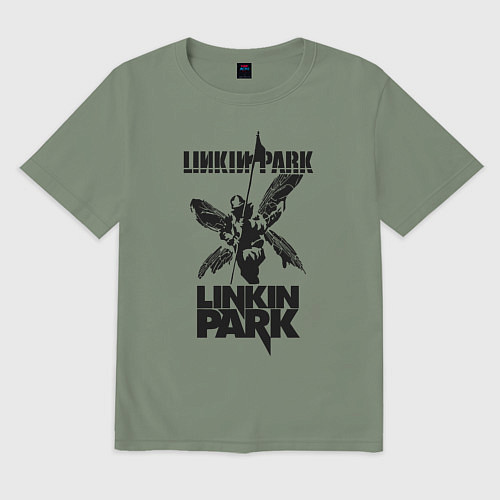 Мужская футболка оверсайз LP - hybrid theory / Авокадо – фото 1