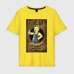 Футболка оверсайз мужская Fallout - dixieland, цвет: желтый