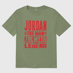 Футболка оверсайз мужская Джордан легенда, цвет: авокадо