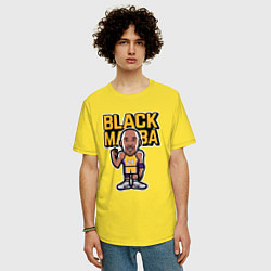 Футболка оверсайз мужская Kobe black mamba, цвет: желтый — фото 2
