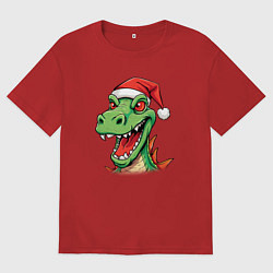 Мужская футболка оверсайз Новогодний малыш-дракон