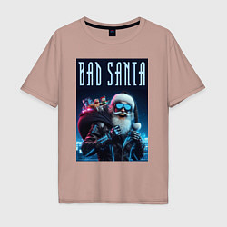 Мужская футболка оверсайз Bad santa - ai art