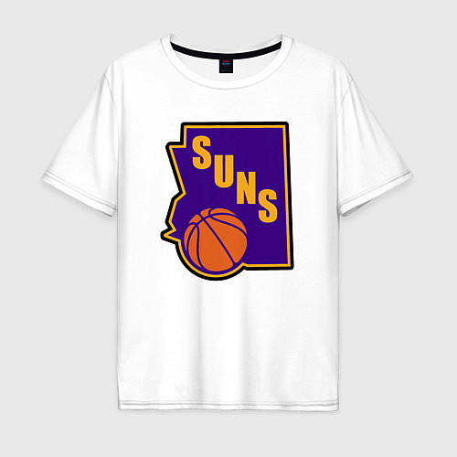 Мужская футболка оверсайз Suns ball / Белый – фото 1