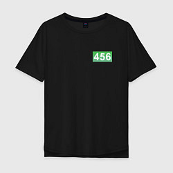 Мужская футболка оверсайз Номер 456 - Игра в кальмара