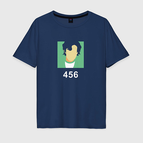 Мужская футболка оверсайз Сон Ки Хун - 456 / Тёмно-синий – фото 1