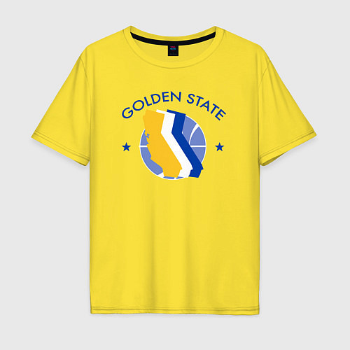 Мужская футболка оверсайз Golden State stars / Желтый – фото 1
