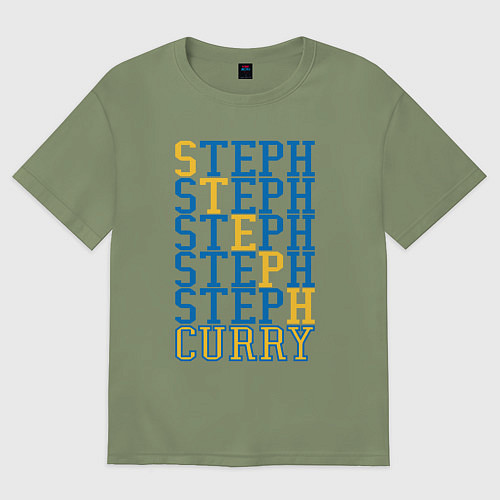 Мужская футболка оверсайз Steph Curry / Авокадо – фото 1