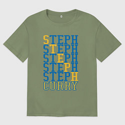 Футболка оверсайз мужская Steph Curry, цвет: авокадо