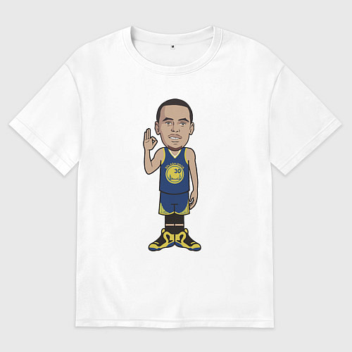 Мужская футболка оверсайз Стефен Карри / Белый – фото 1