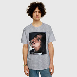 Футболка оверсайз мужская Hyunjin Rock Star Stray Kids, цвет: меланж — фото 2