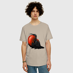 Футболка оверсайз мужская Plump bird, цвет: миндальный — фото 2
