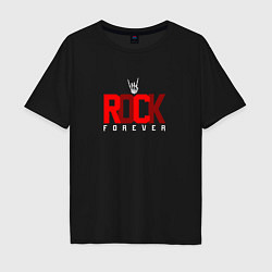 Мужская футболка оверсайз Rock forever three