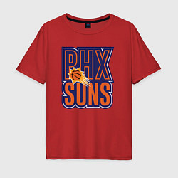 Футболка оверсайз мужская Phx Suns, цвет: красный