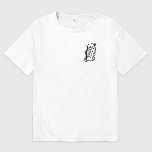 Мужская футболка оверсайз Кассета сохранения / Белый – фото 1