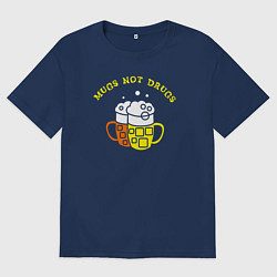 Мужская футболка оверсайз Кружки а не наркотики