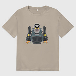 Футболка оверсайз мужская G-Man skibidi toilet, цвет: миндальный