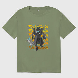 Мужская футболка оверсайз Титан Камерамен