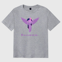 Футболка оверсайз мужская Твайлайт Спаркл в медитации, цвет: меланж