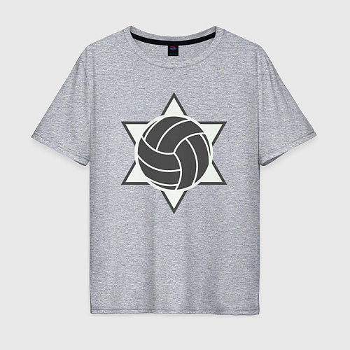 Мужская футболка оверсайз Star volley / Меланж – фото 1