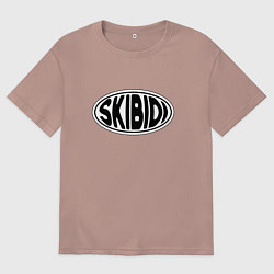 Футболка оверсайз мужская Скибиди, цвет: пыльно-розовый