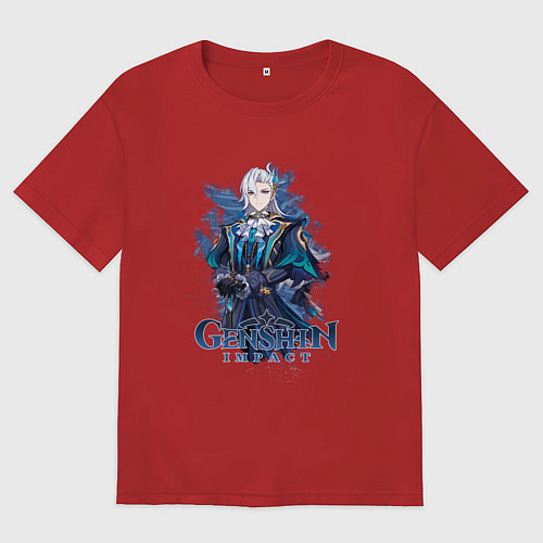 Мужская футболка оверсайз Судья Нёвиллет / Красный – фото 1