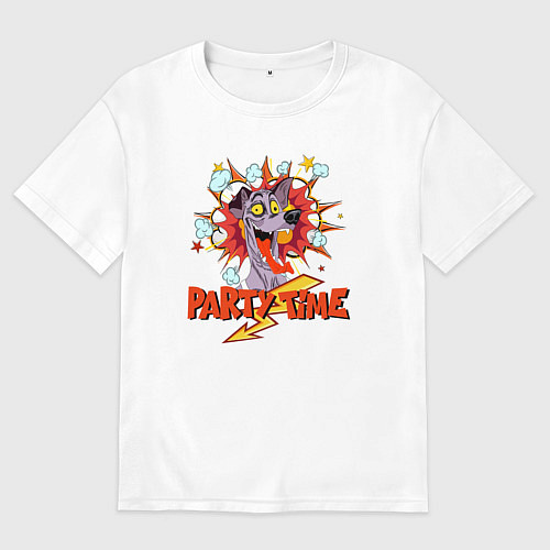 Мужская футболка оверсайз Весёлый пёс / Белый – фото 1