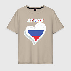 Мужская футболка оверсайз 27 регион Хабаровский край