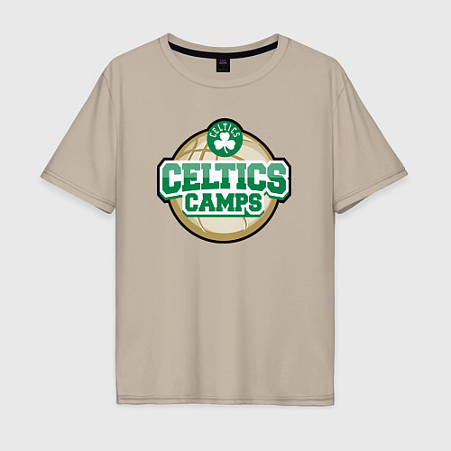 Мужская футболка оверсайз Celtics camps / Миндальный – фото 1