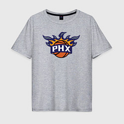 Футболка оверсайз мужская Phoenix Suns fire, цвет: меланж