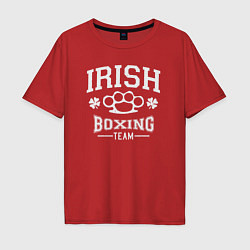Футболка оверсайз мужская Ирландский бокс, цвет: красный