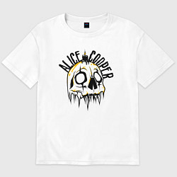 Мужская футболка оверсайз Skull Alice Cooper