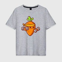 Футболка оверсайз мужская Морковь на спорте, цвет: меланж