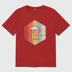 Мужская футболка оверсайз Кружечка пива