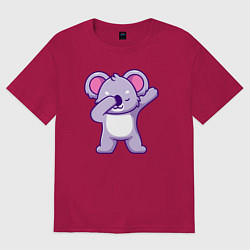 Футболка оверсайз мужская Koala dab, цвет: маджента