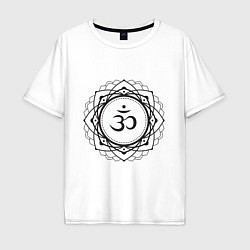Мужская футболка оверсайз Сахасрара чакра - символ аюрведы